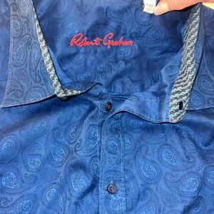 Robert Graham Royal Blue Paisley Patterned Shirt